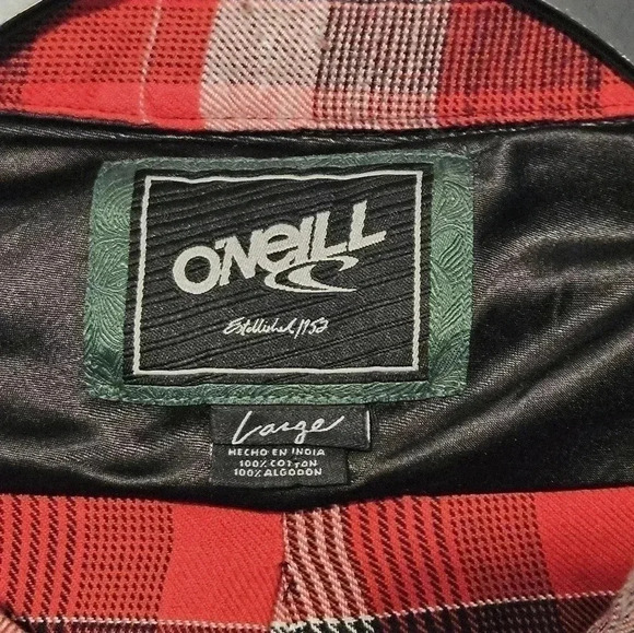 O'Neill Flannel Button Down Size Large EUC - Picture 5 of 10